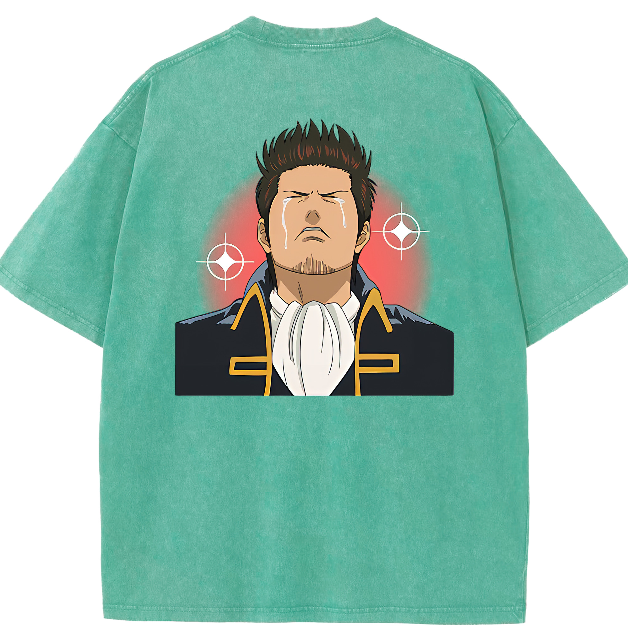 （画像用） ぎんたま 坂田銀時（さかたぎんとき） 神楽 志村新八（しむら しんぱち） GINTAMA Sakata Gintoki Kagura Shimura Shinpachi 綿100% ヴィンテージ風 半袖Tシャツ（背面プリント）